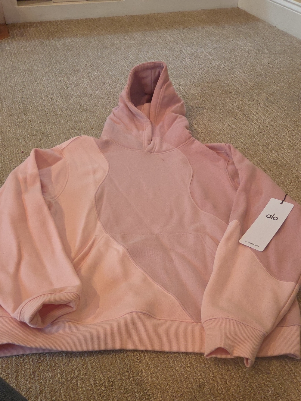 ALO Yoga Soft Pink Pullover Hoodie Nwt Small